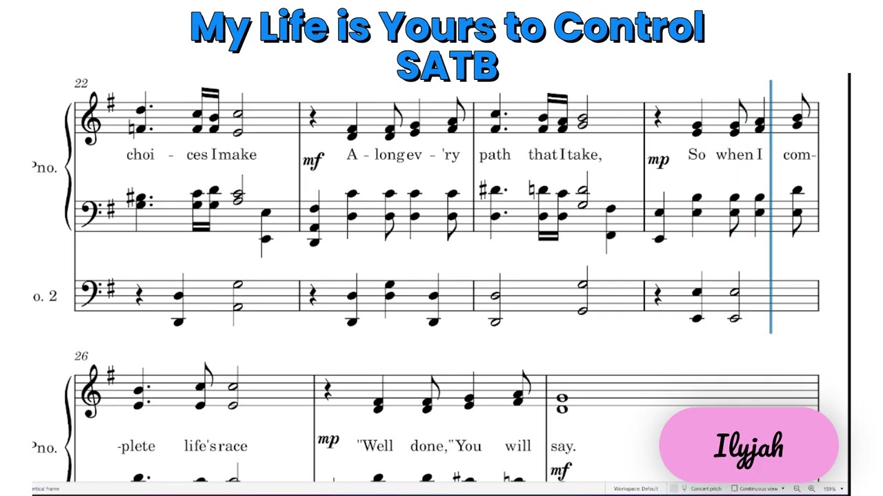 MY LIFE IS YOURS TO CONTROL  | SATB ACCOMPANIMENT | ILYJAH