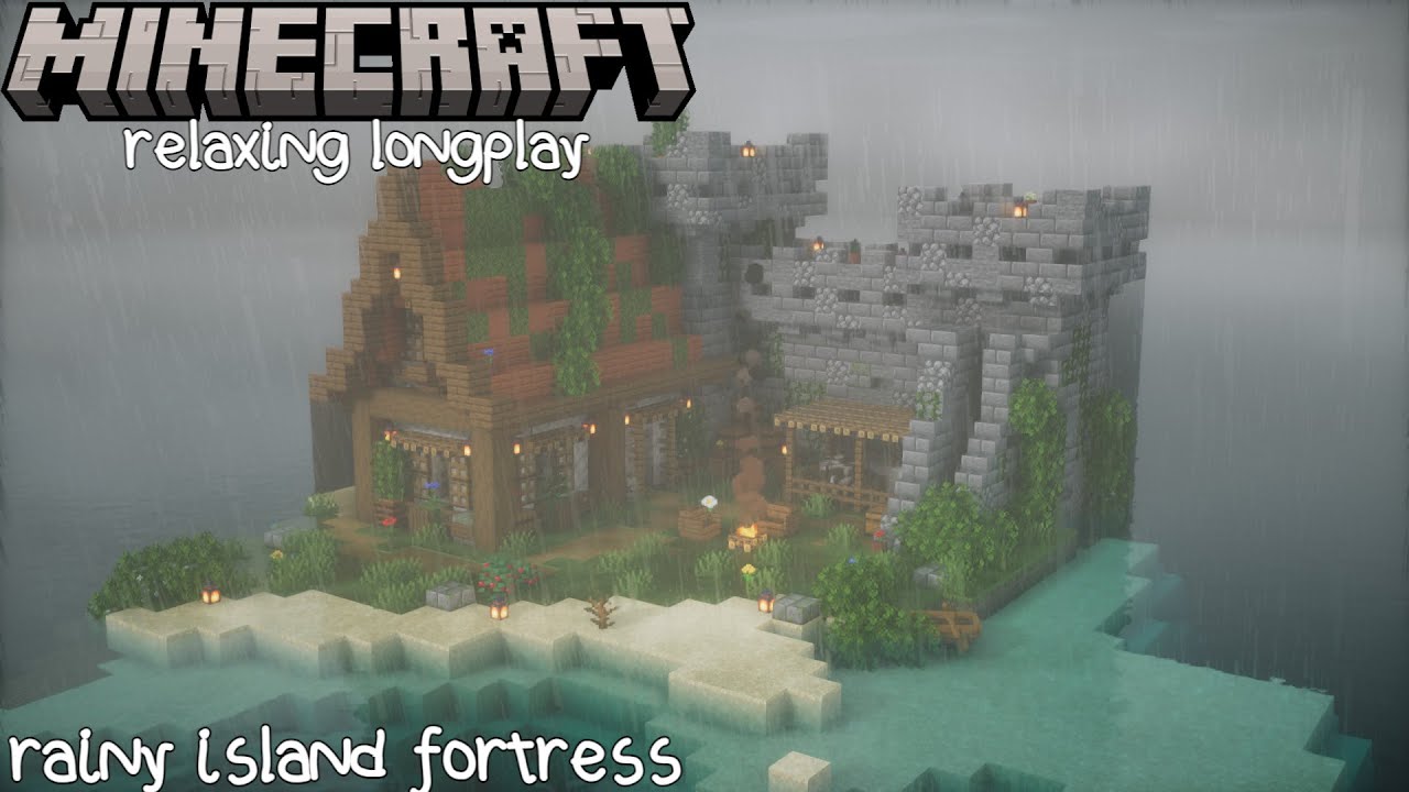 Rainy Island Fortress - Minecraft Relaxing Longplay (No Commentary) 1.20