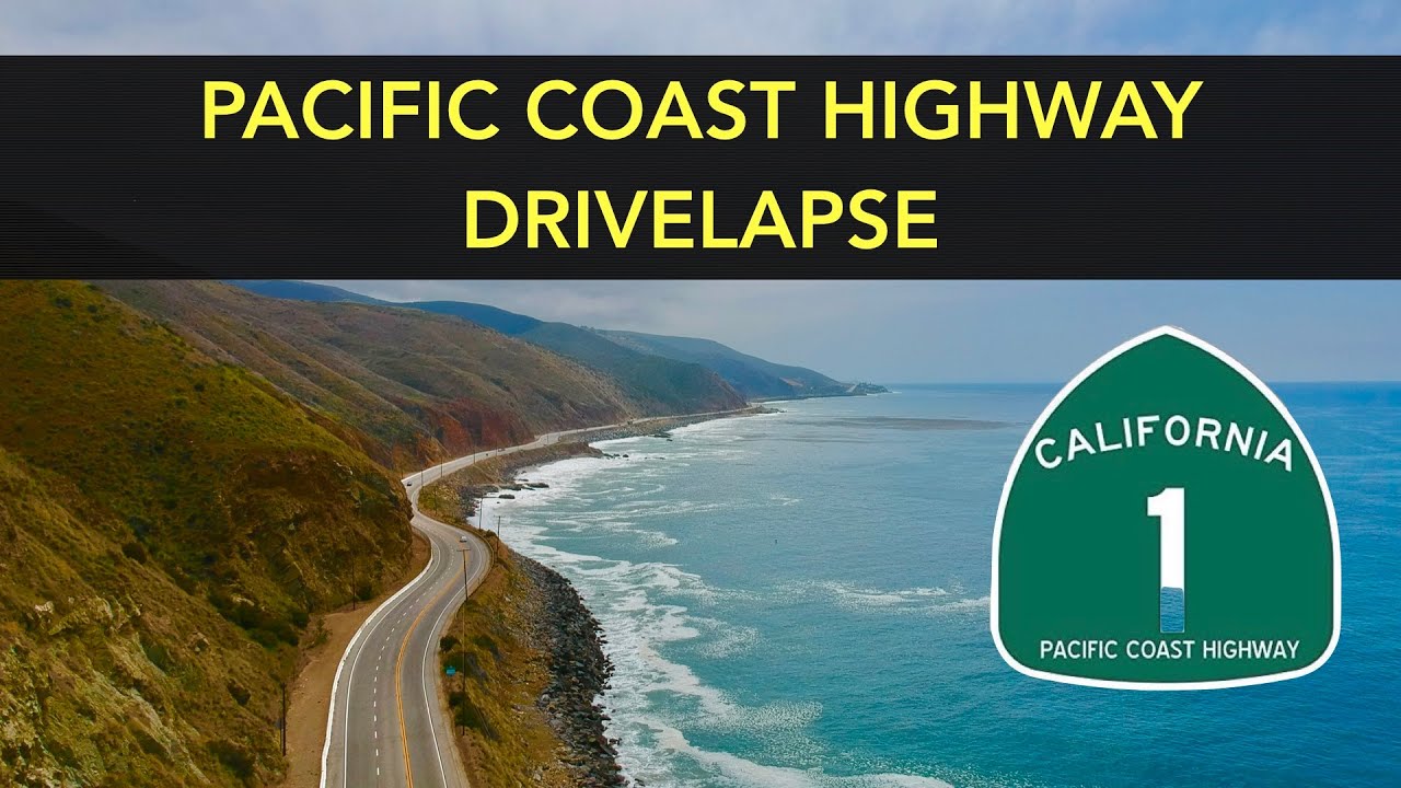 Pacific Coast Highway Drivelapse Through Malibu