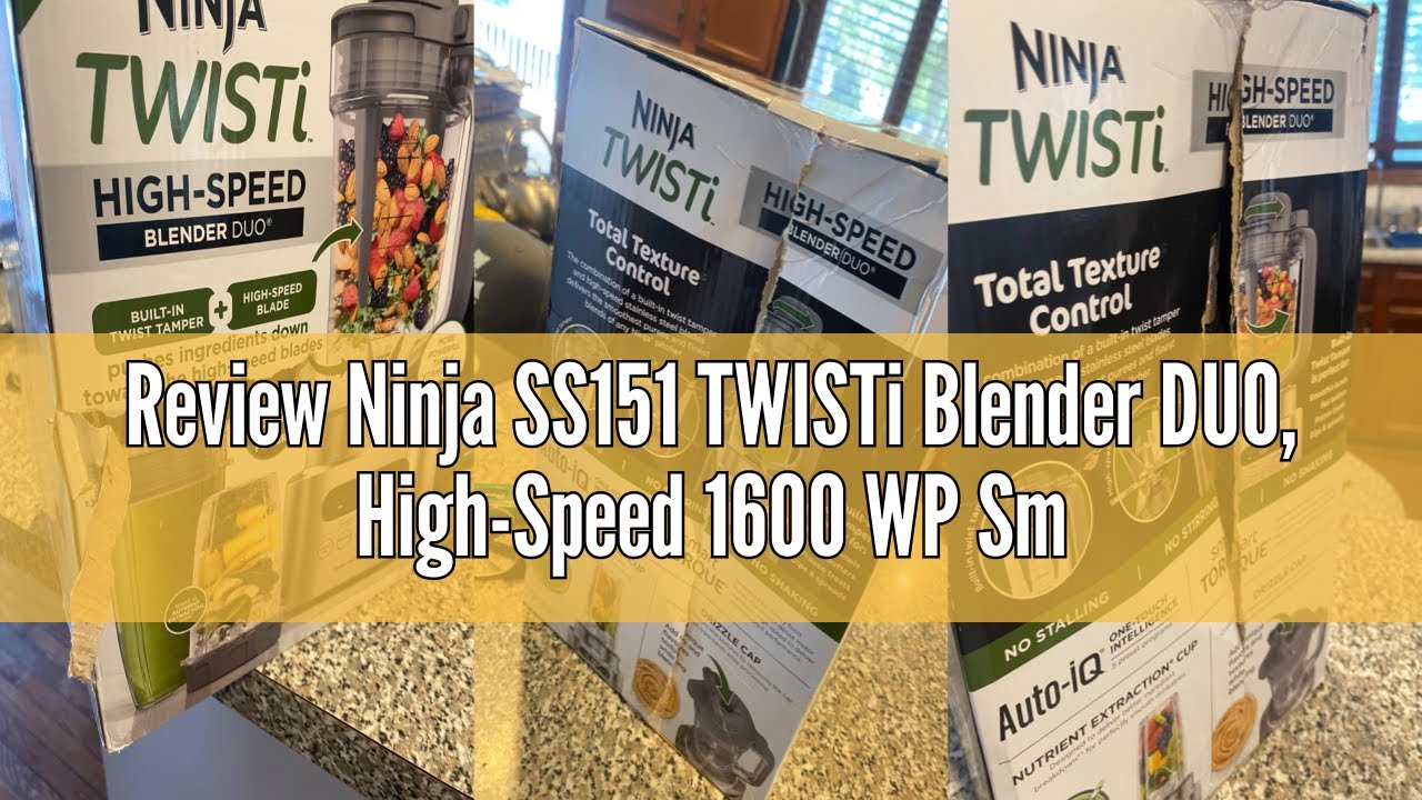 Review Ninja SS151 TWISTi Blender DUO, High-Speed 1600 WP Smoothie Maker & Nutrient Extractor* 5 Fun