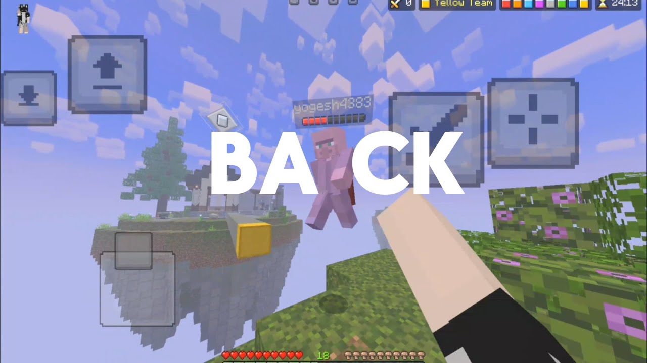 Destroying everyone in Hive Bedwars on mobile 90fps