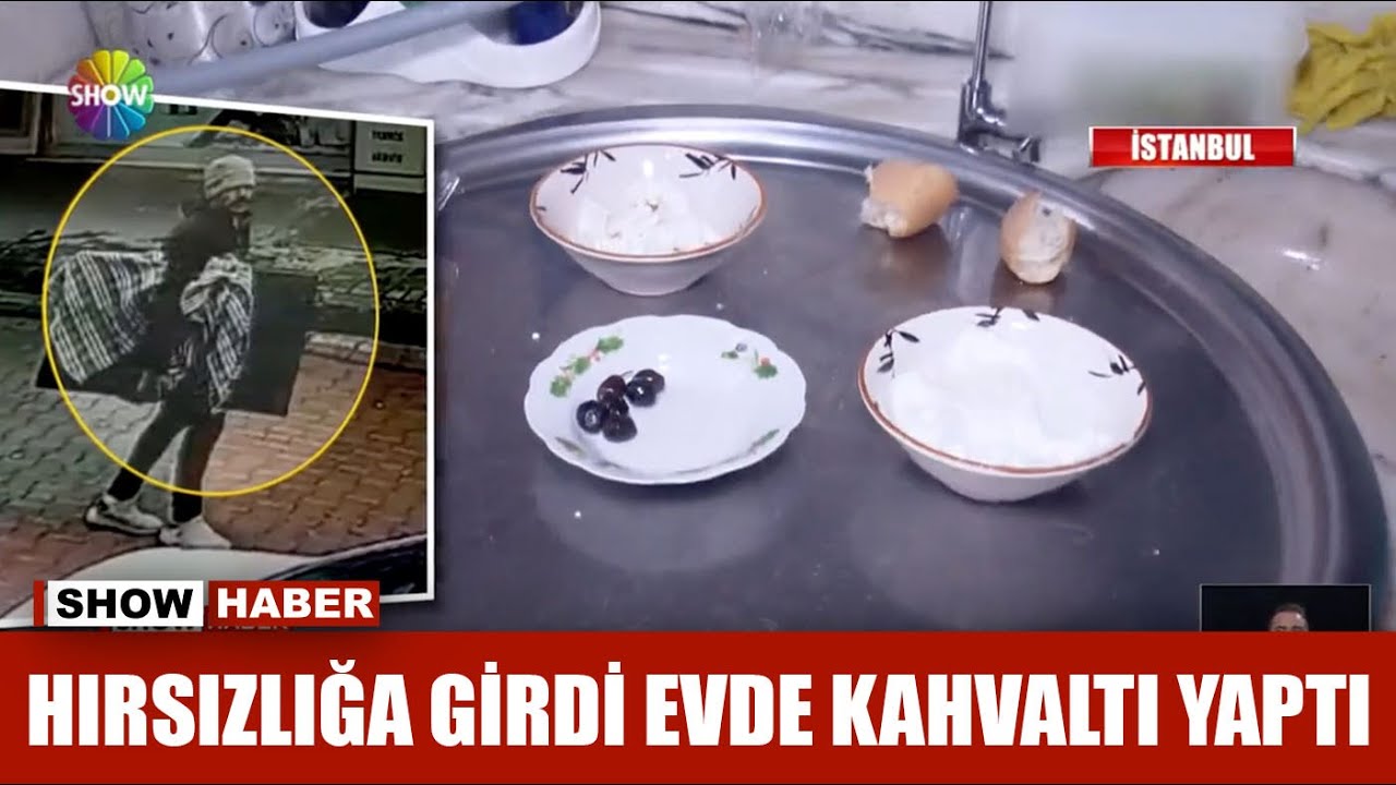 Hırsızlığa girdiği evde kahvaltı yaptı