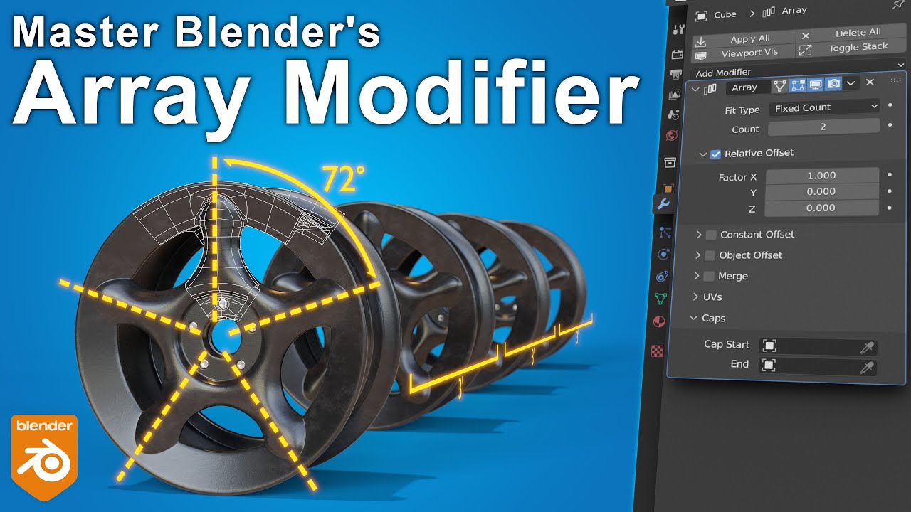 How to use the array modifier in Blender