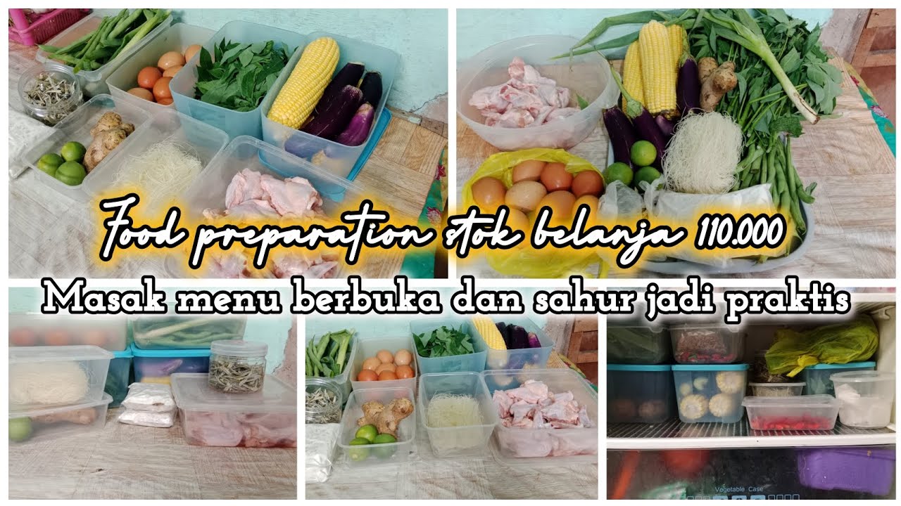 BELANJA HEMAT TOTAL RP 110.000 | FOOD PREPARATION STOK RAMADHAN UNTUK BERBUKA DAN SAHUR 