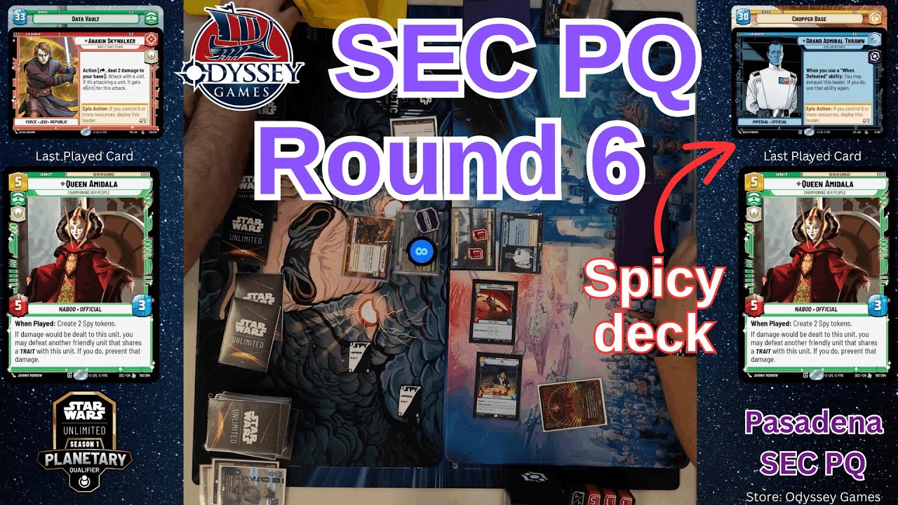 TWI Anakin Data Vault vs JTL Thrawn Yellow | Swiss Rd 6 | Pasadena SEC PQ | Star Wars Unlimited