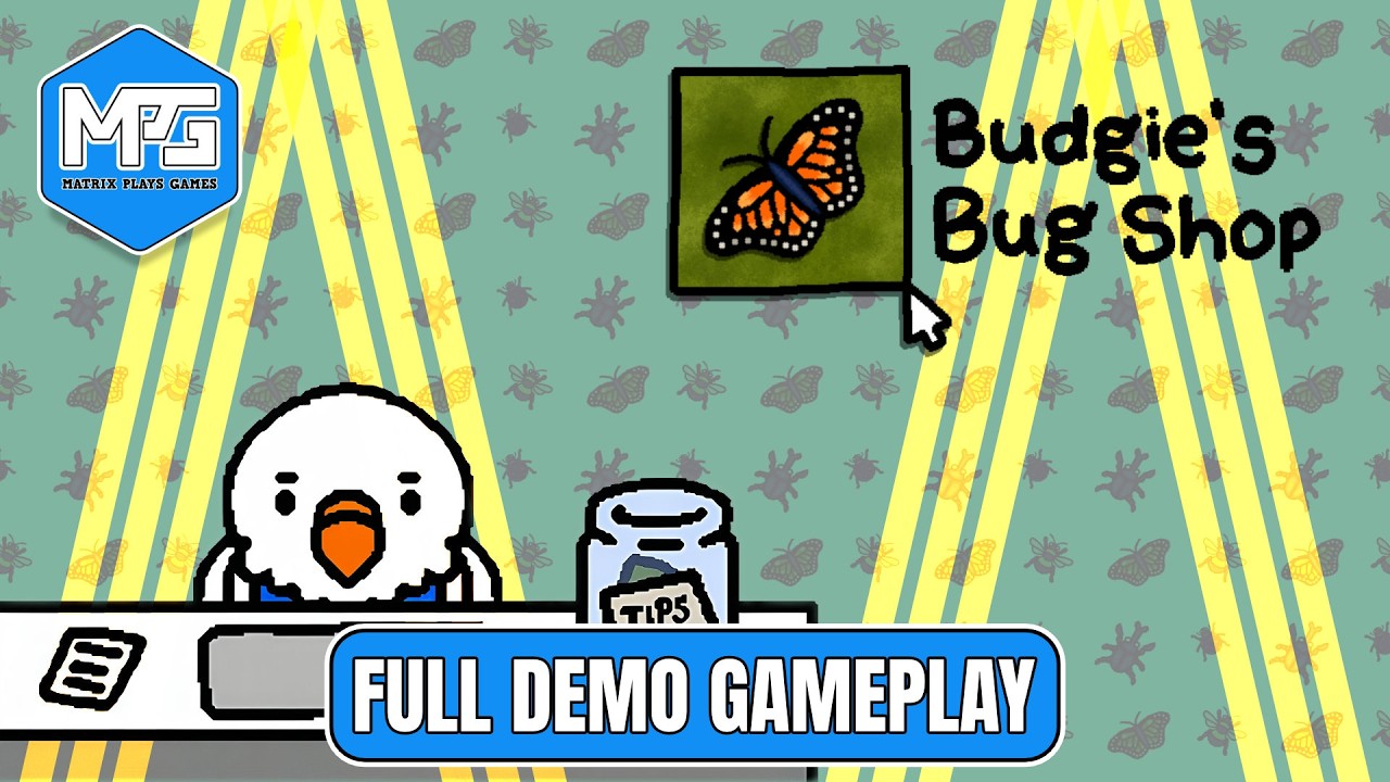 Budgie's Bug Shop Demo | catching bugs and running a shop