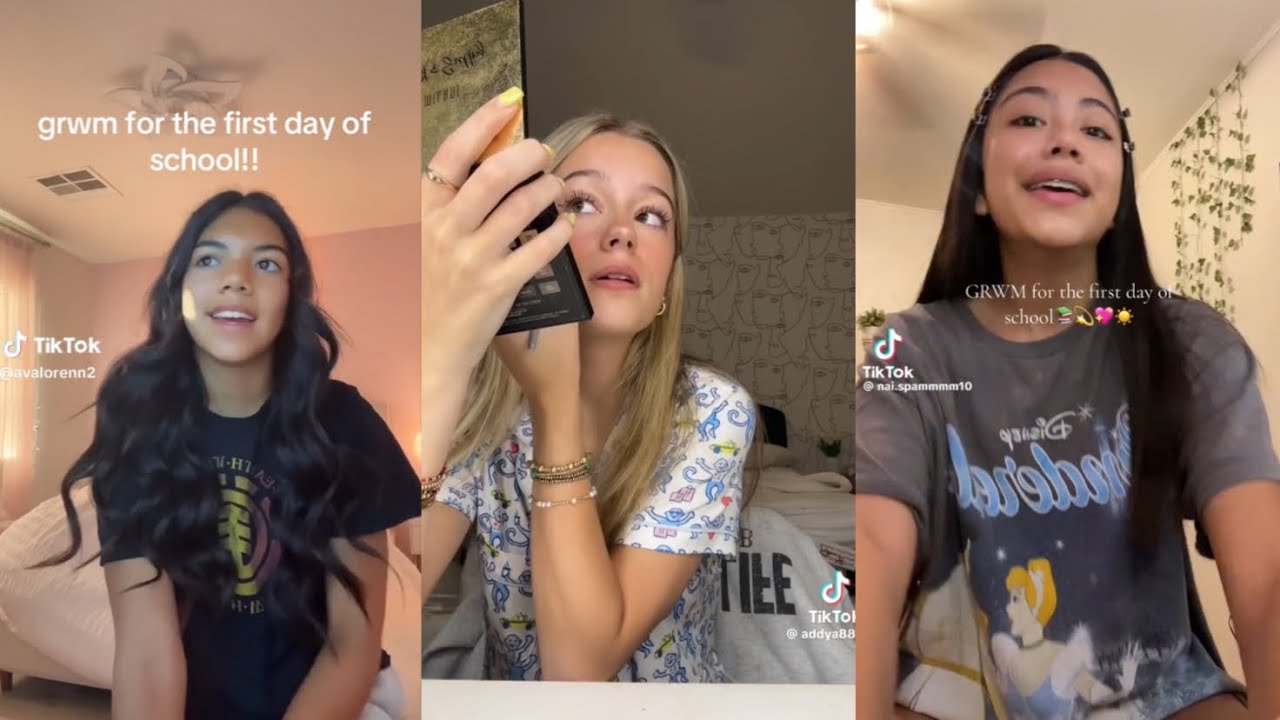 Grwm first day of school 🏫- TikTok compilation