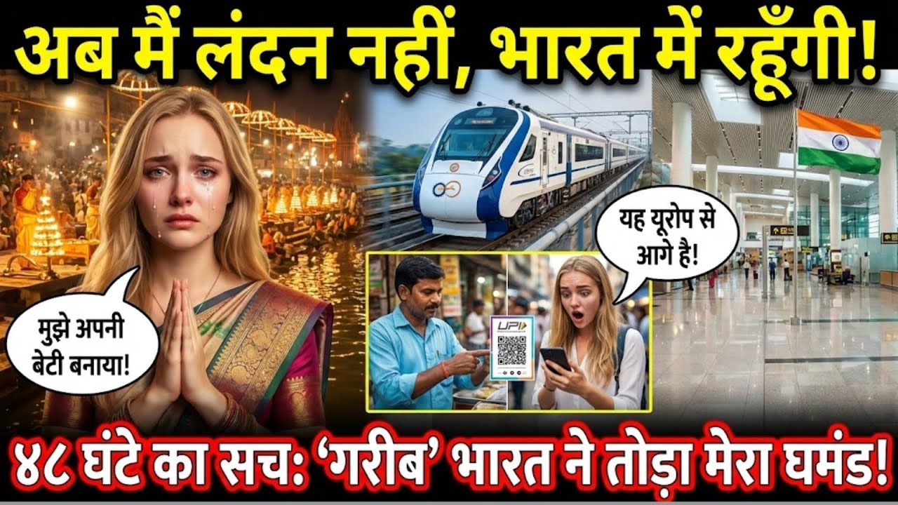 लंदन की लड़की भारत आकर क्यों रो पड़ी? वीडियो देख गर्व होगा 🙏 #विदेशी_नज़र_भारत, #भारत_की_सच्चाई