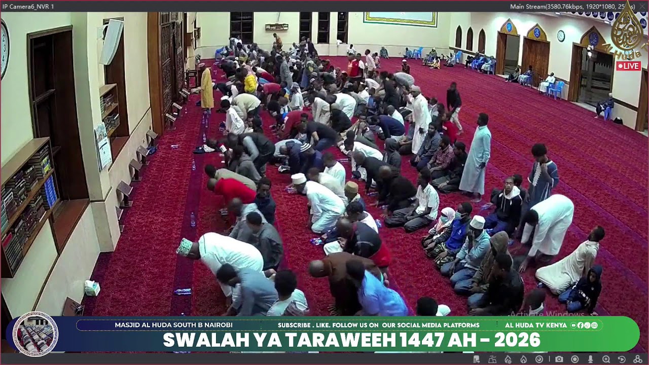 SWALA YA TARAWEEH 1447 AH  - 2026 || DAY 4 || MASJID AL HUDA , SOUTH B
