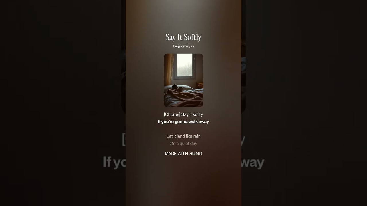 Say It Softly(Official Lyric Video) / AI Female Vocal Ballad
