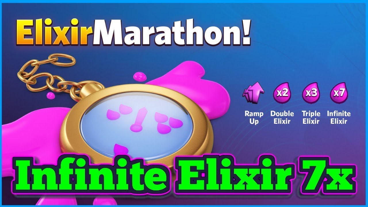 ELIXIR MARATHON - TOP 2 DECKS FOR 7x or INFINITE ELIXIR CHALLENGE CLASH ROYALE