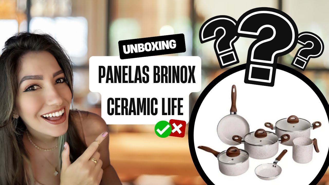 Unboxing do jogo de panelas Brinox Ceramic Life