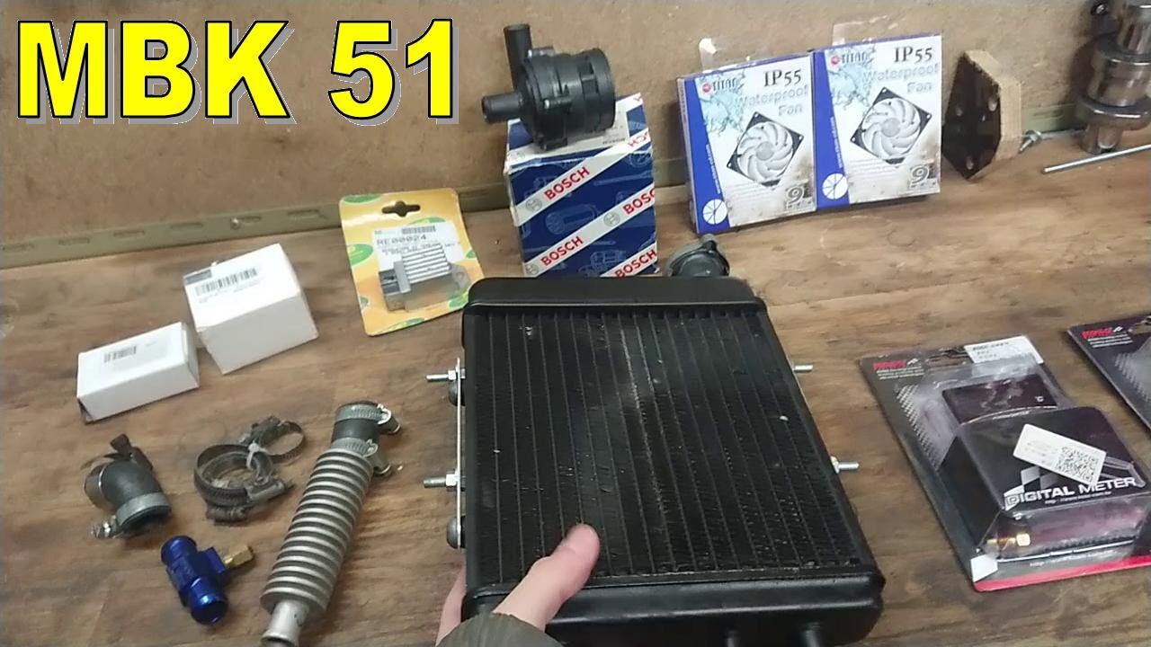 MBK 51 Montage pompe à eau et radiateur 125