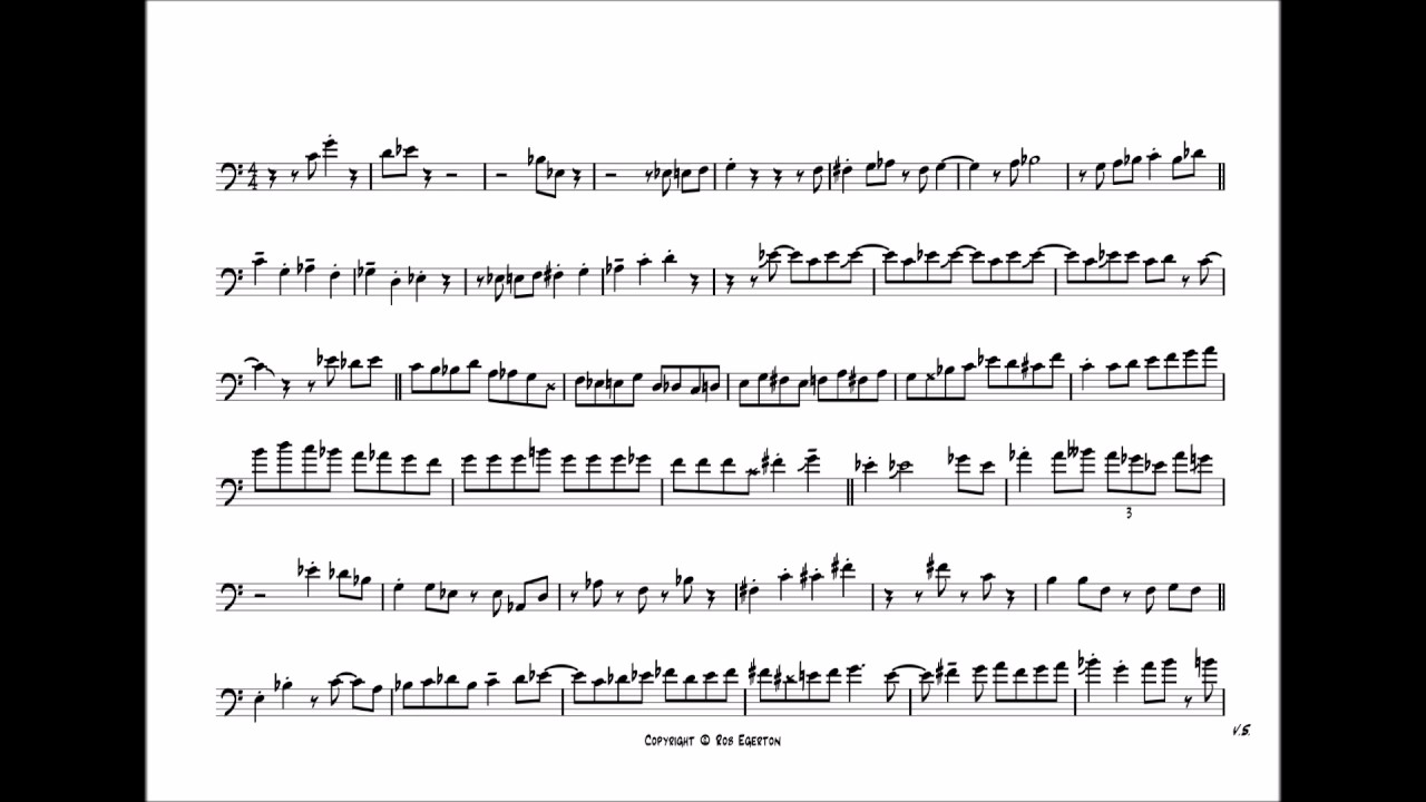Andy Martin 'High Maintenance' Trombone Solo Transcription