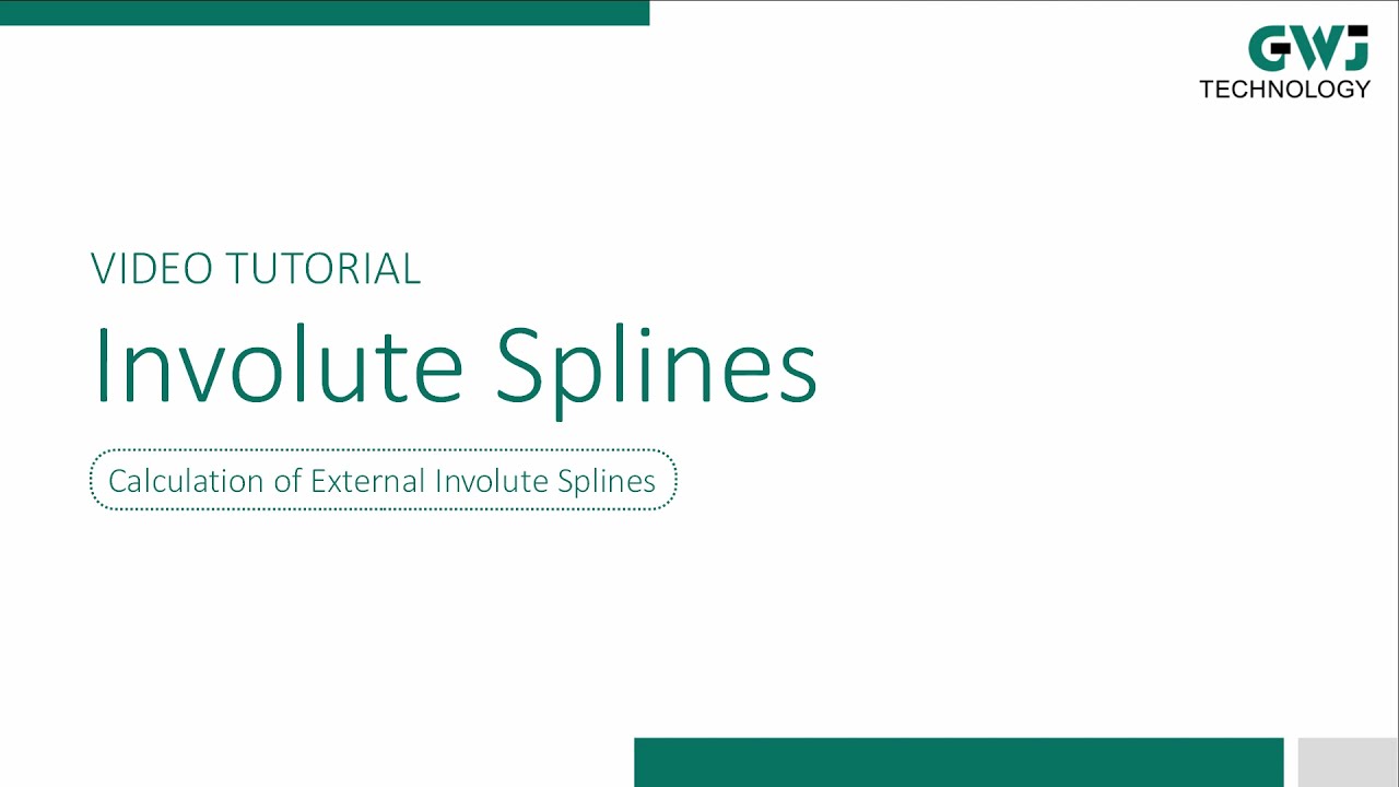 Calculation of External Involute Splines