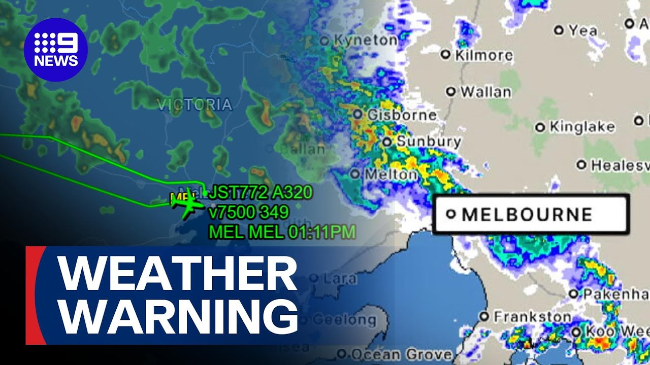 Storm warning issued as wild weather lashes Melbourne | 9 News Australia