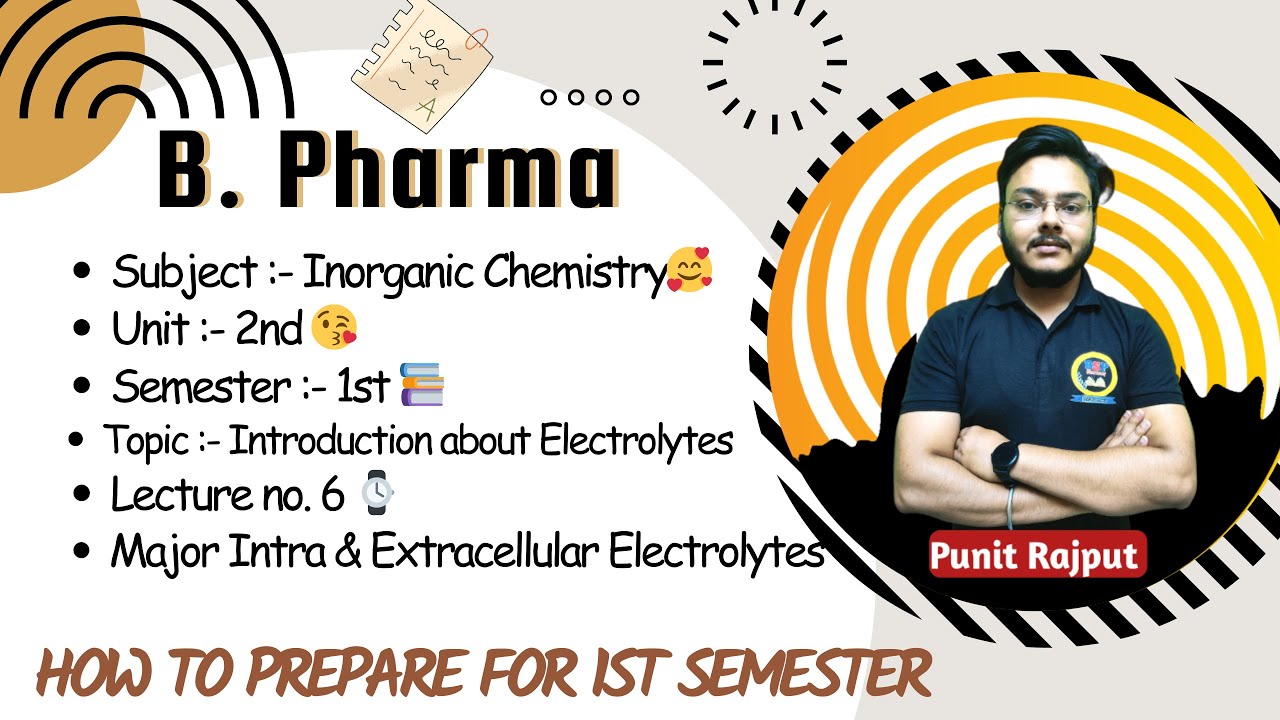 Major Intra And Extracellular Electrolytes | Major Physiological Ions | Pharmaceutical Chemistry