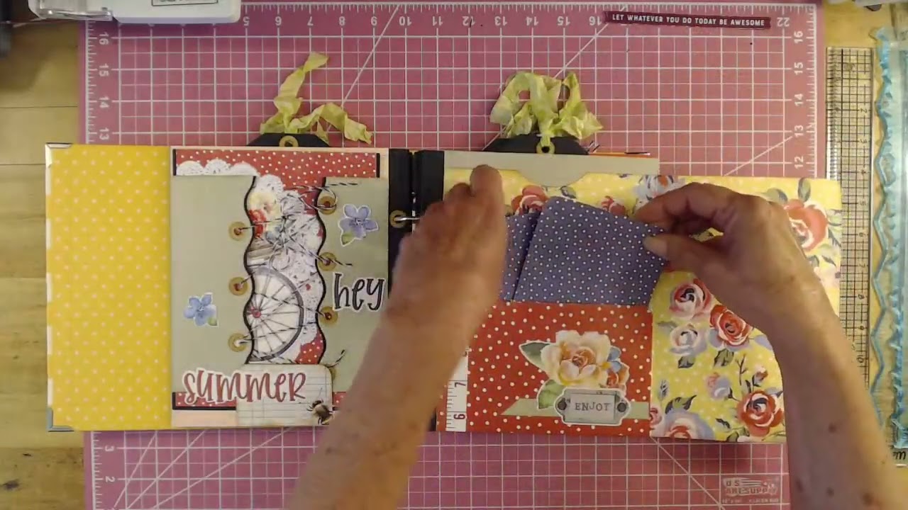 6 x 8 Vintage Linen Market Binder Album