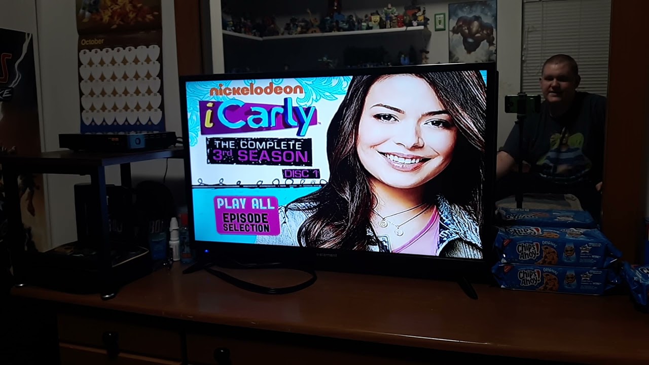 Прохождение вступительного ролика/меню iCarly: полный третий сезон, диски 1 и 2, 2011 г.