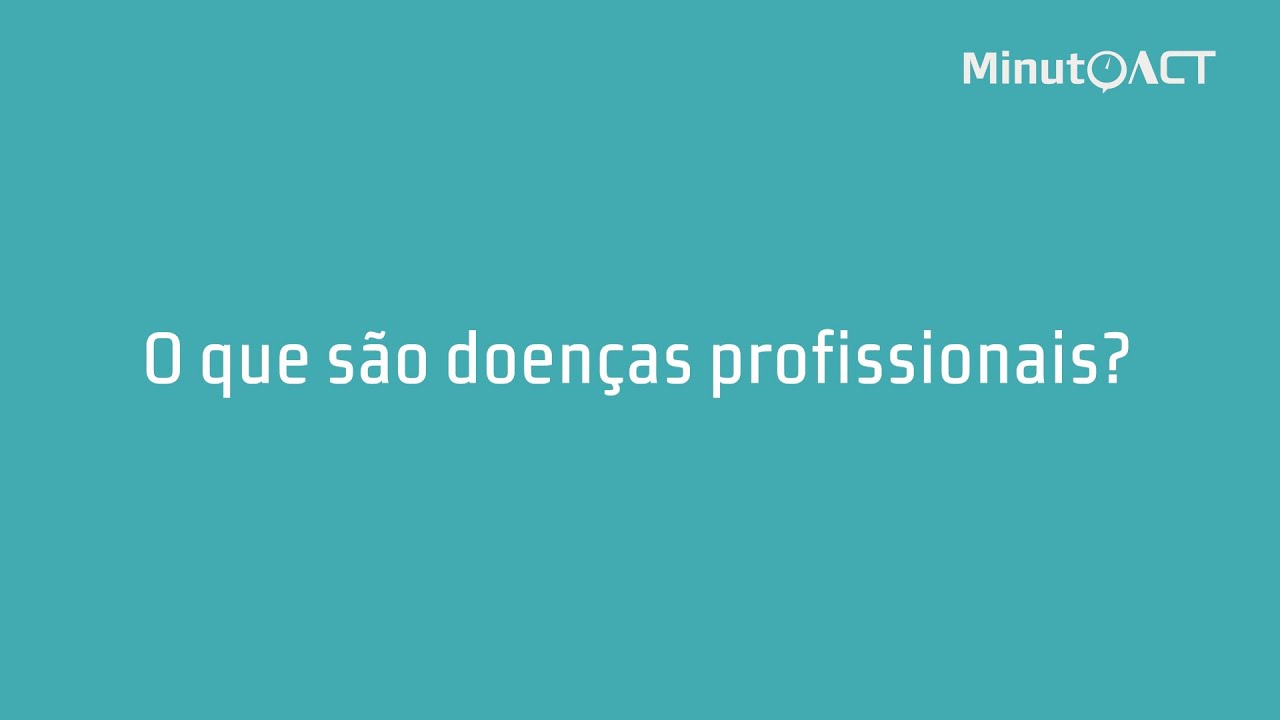 O que s&atilde;o doen&ccedil;as profissionais?