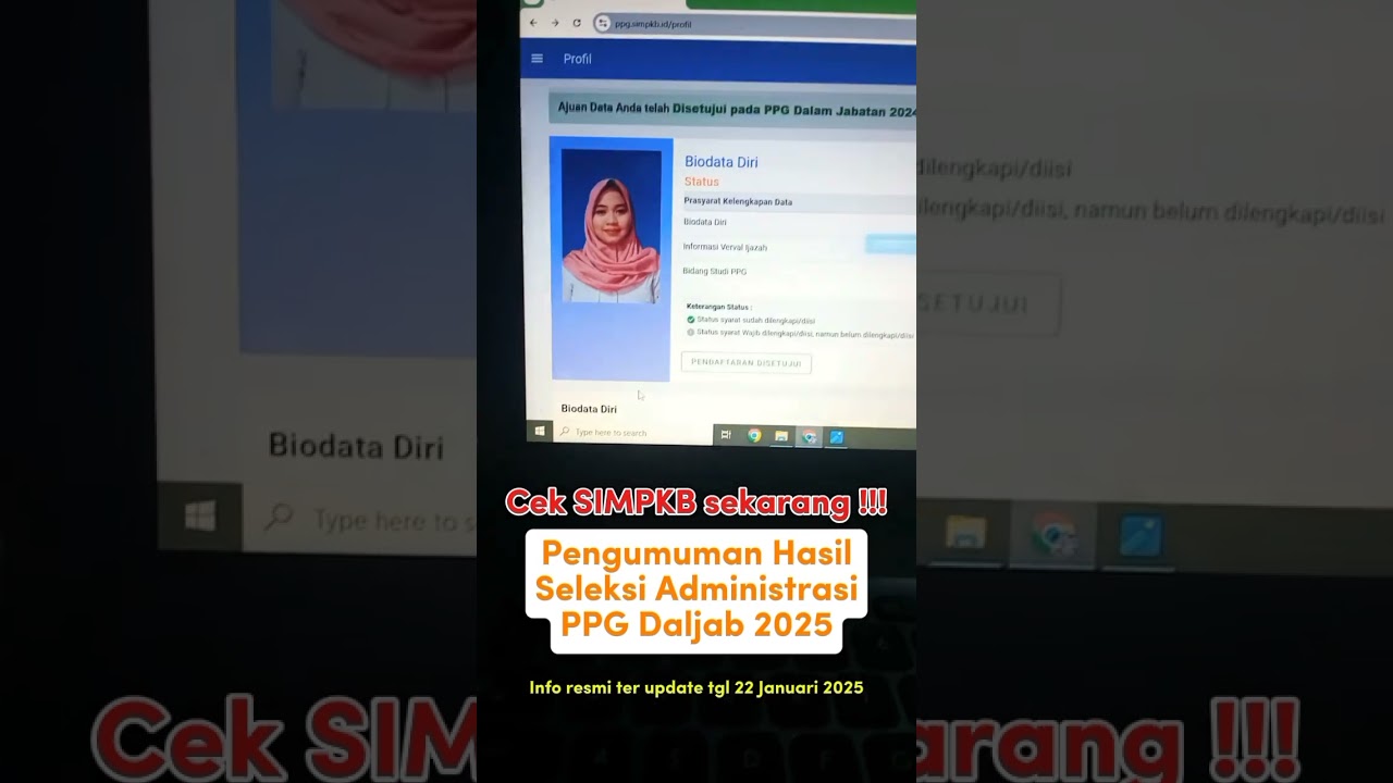 Pengumuman Seleksi Administrasi PPG Daljab/Guru Tertentu 2025 #ppg #daljab #gurutk #guru #seleksi