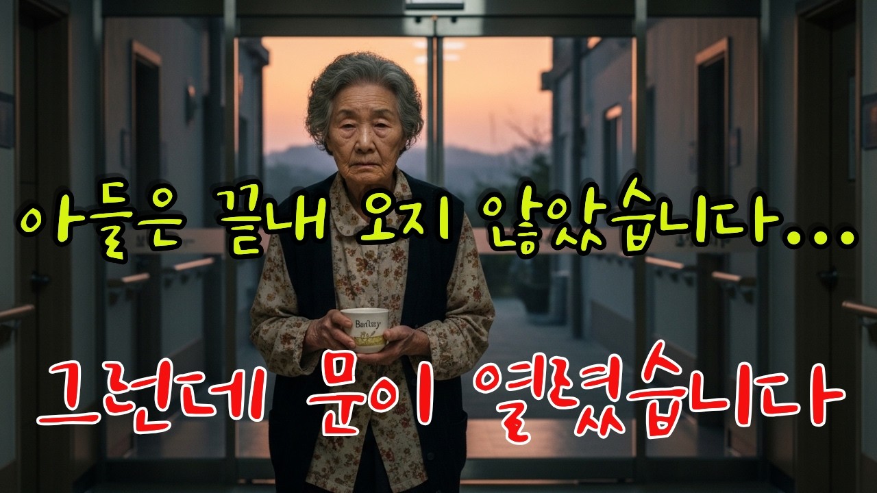 아들은 끝내 오지 않았습니다… 그런데 문이 열렸습니다