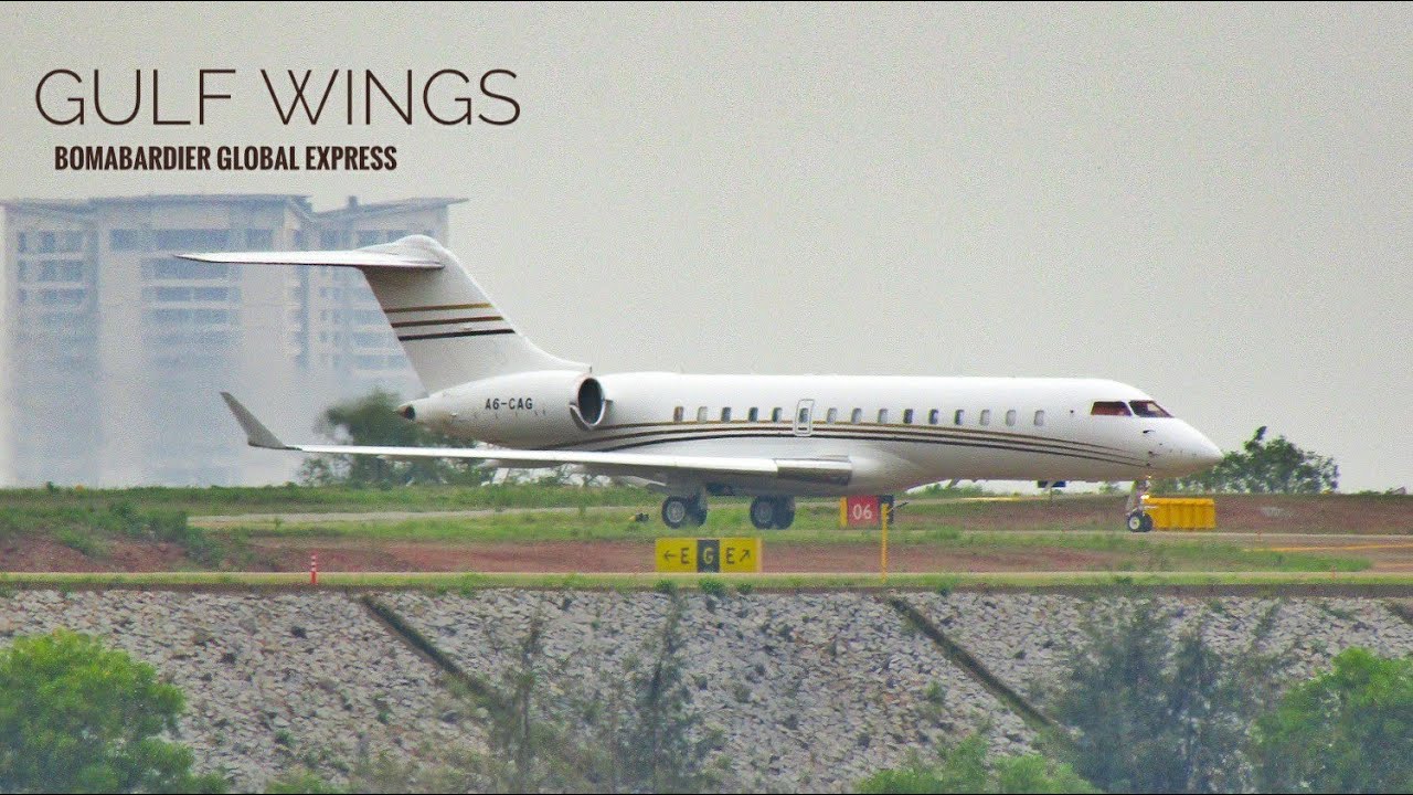 Gulfwings Bombardier Global Express (Private Jet) at Mangalore Int'l Airport | DWC-IXE
