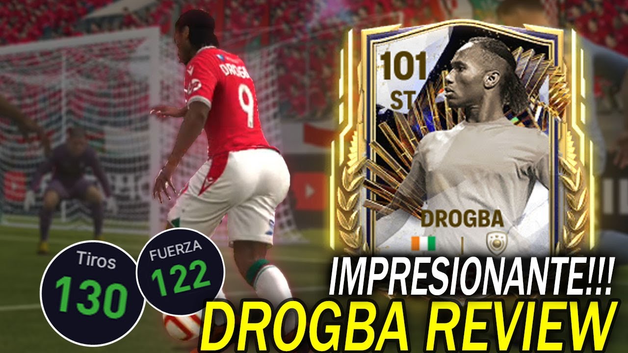 REVIEW DROGBA EL DELANTERO MAS FUERTE y CON EL CULIT0 MAS GORD0 DEL JUEGO? VALE LA PENA? FC MOBILE