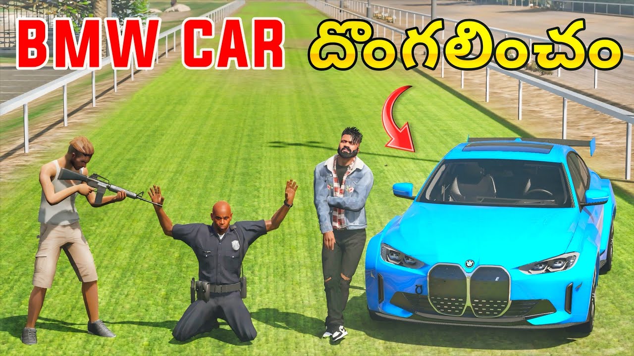Franklin & Adam Stealing BMW I4 Car In Gta 5 | Gta 5 In Telugu #191