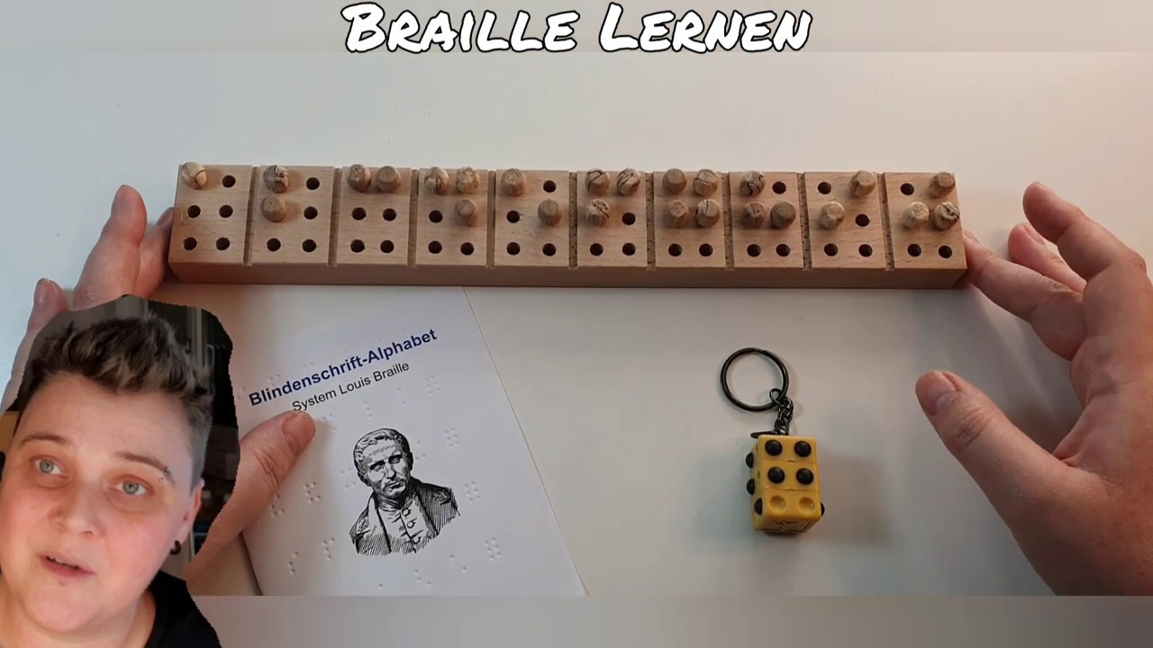 Braille-, Blinden-, Punktschrift Teil 2. Lernen und &uuml;ben.