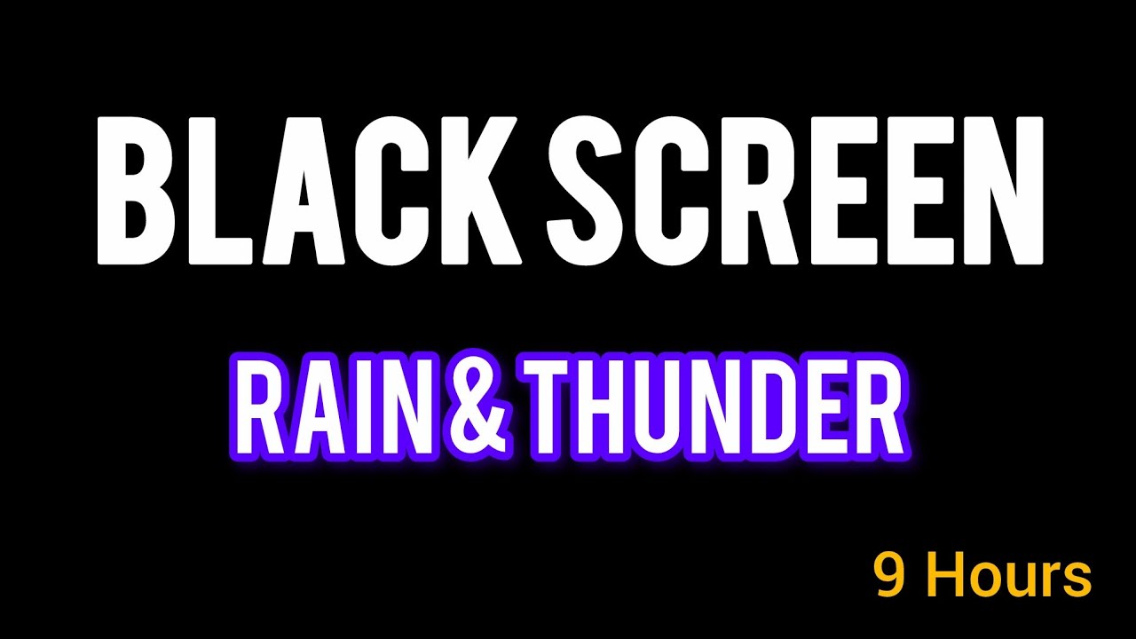 Heavy Rain on Metal Roof with Thunder 🌧️⚡ | Black Screen Rain Sounds for Deep Sleep (9 Hours)