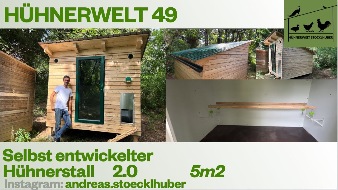 Hühnerwelt 49 Premium 5m2 Hühnerstall 2.0 - Alle Details