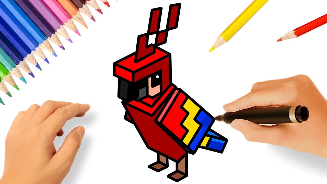 HOW TO DRAW MINECRAFT PARROT 🦜| DRAWING MINECRAFT MOBS