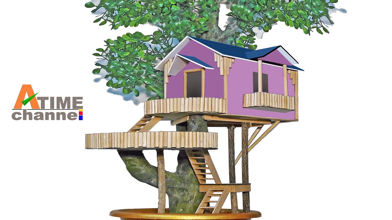 DIY Tree house craft | How to Make a Cardboard Miniature Tree House | tree House Tutorial