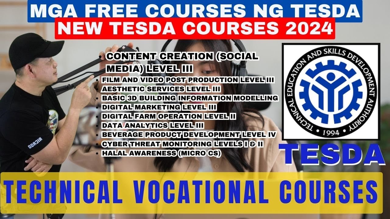 NEW TESDA COURSES 2024 | FREE COURSES, UNIFORM AT ALLOWANCES