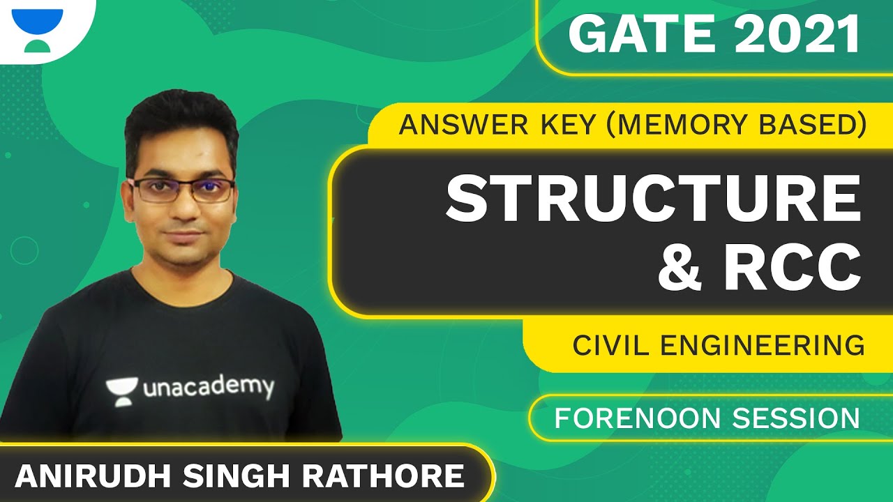 GATE 2021 - Civil Engineering | Structure & RCC | Forenoon