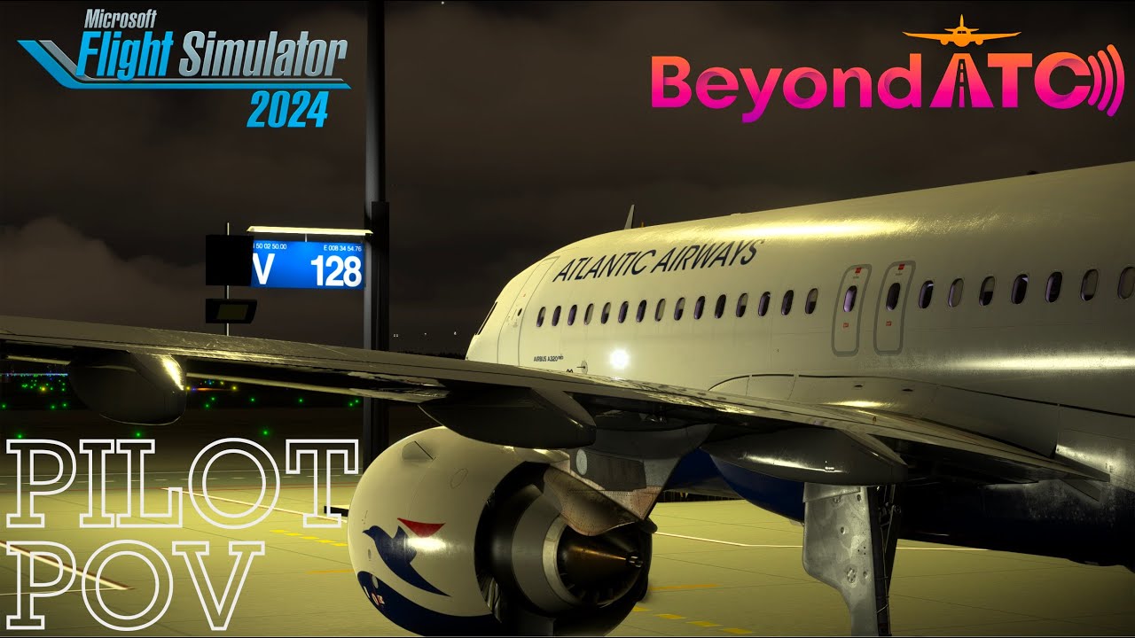 Stunning Approach into Frankfurt at Night | MSFS2024 | BeyondATC | ULTRA GRAPHICS