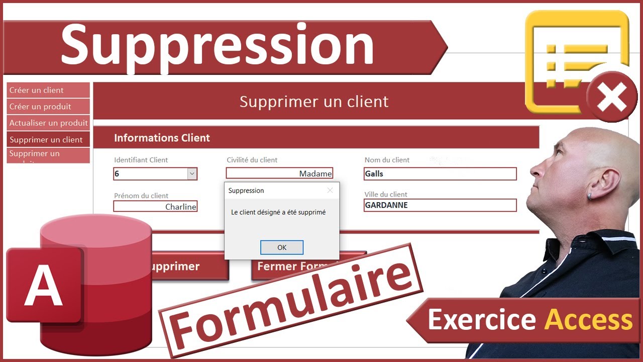 Formulaires de navigation et de suppression