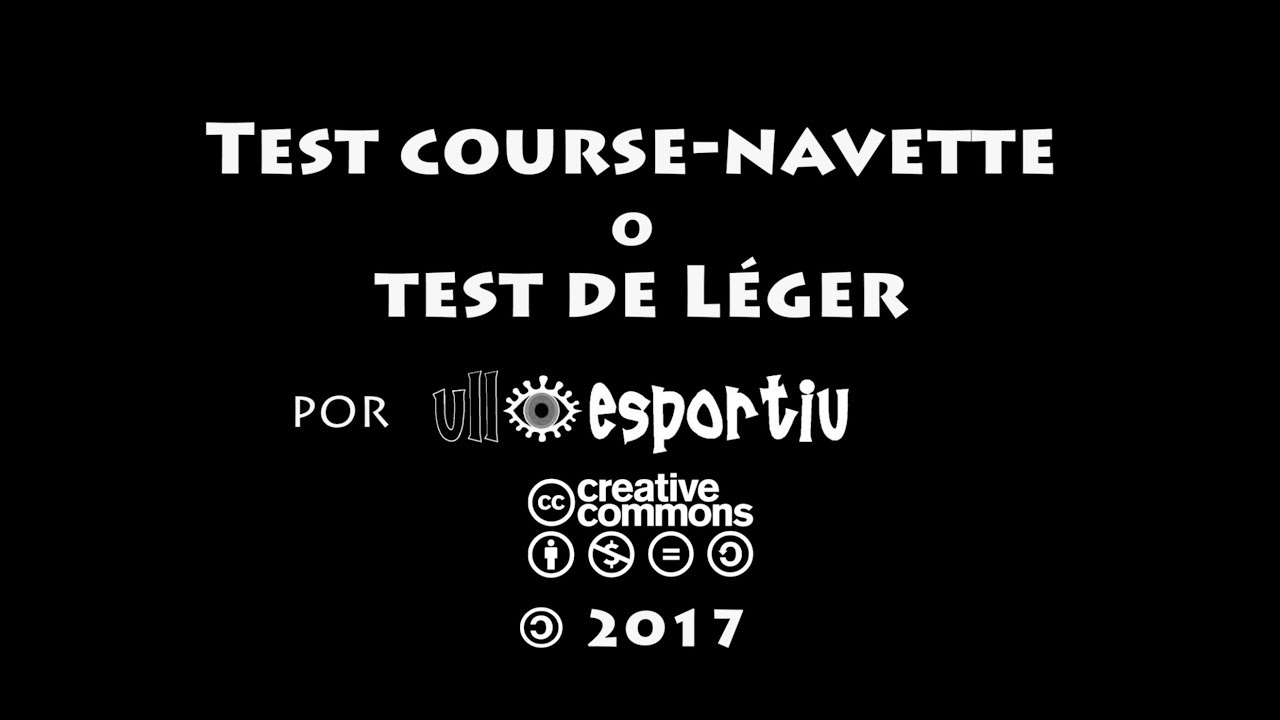 Test Course Navette.  Periodos de 1 minuto.  En castellano.