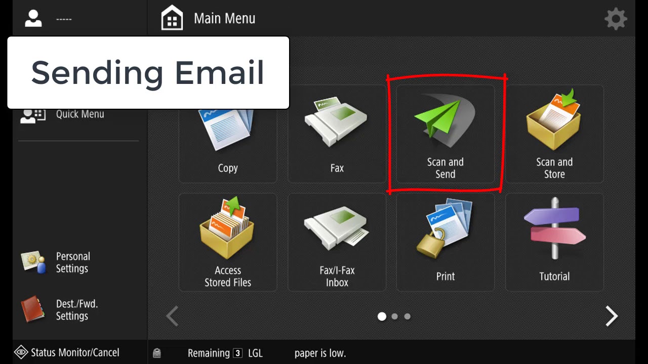 Scan and Send using Email on Canon imageRUNNER ADVANCE