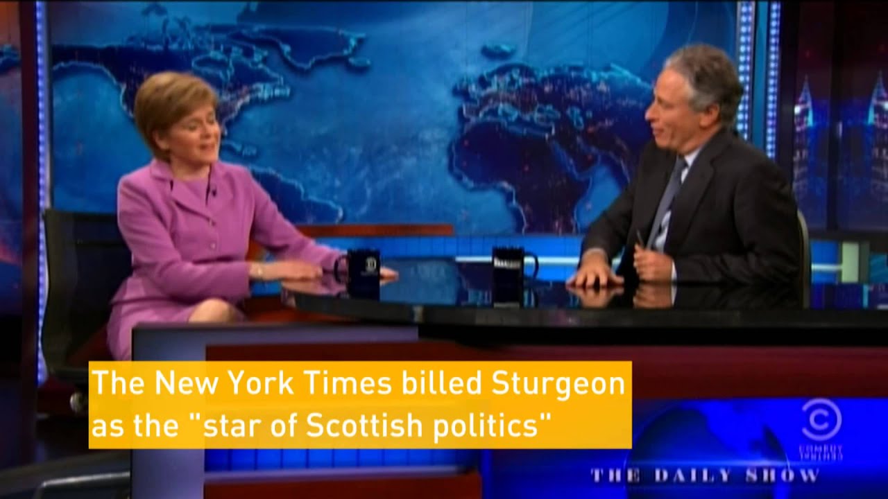 Nicola Sturgeon​ appears on the Daily Show with Jon Stewart