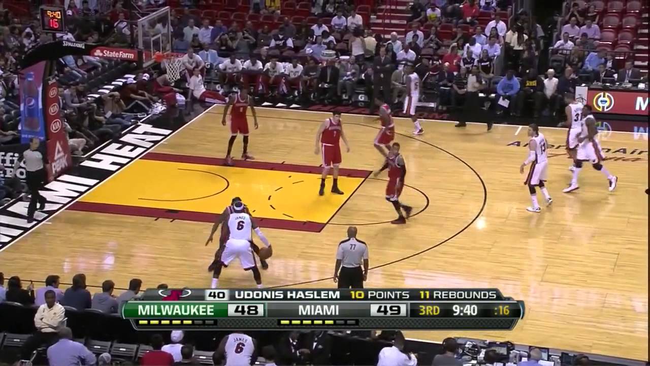 LeBron James 28 points 7 assists (amazing dunk) vs Milwaukee Bucks full highlights 04/09/2013 HD
