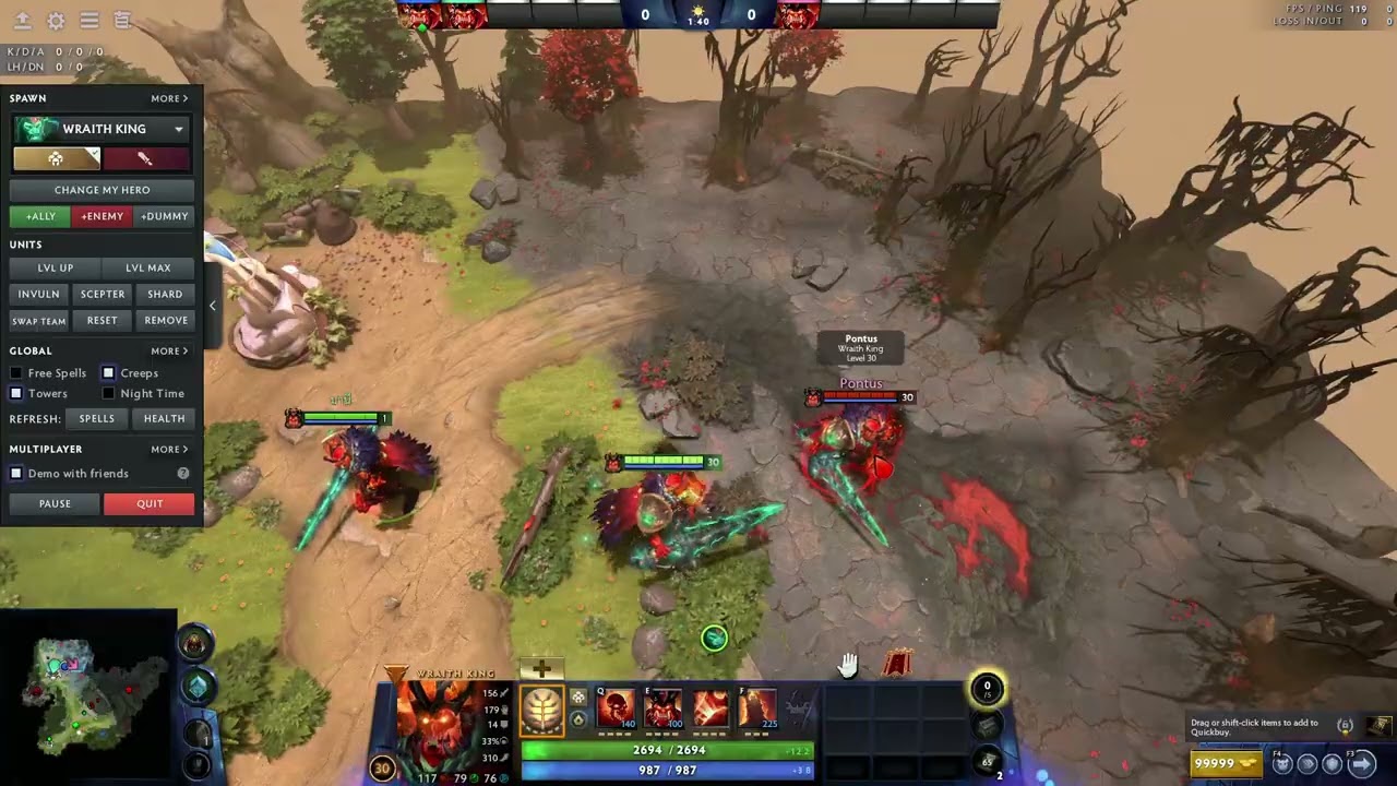 Unusual King Kringle's Tannenkromm (Frostbloom) Wraith King Weapon DOTA 2
