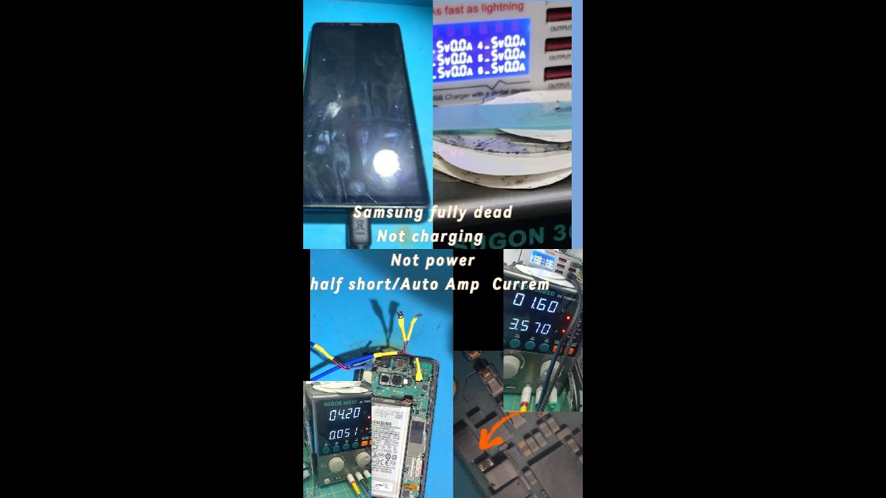 Samsung Note 9 !!Samsung Dead!!Samsung Not charging !! Not power !!Half Short