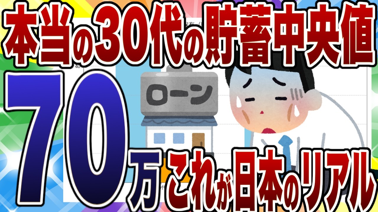 【2ch有益スレ】【絶望】30代の貯蓄額「中央値」が衝撃の低さｗｗｗ お前ら「平均値」に騙されるなよ？