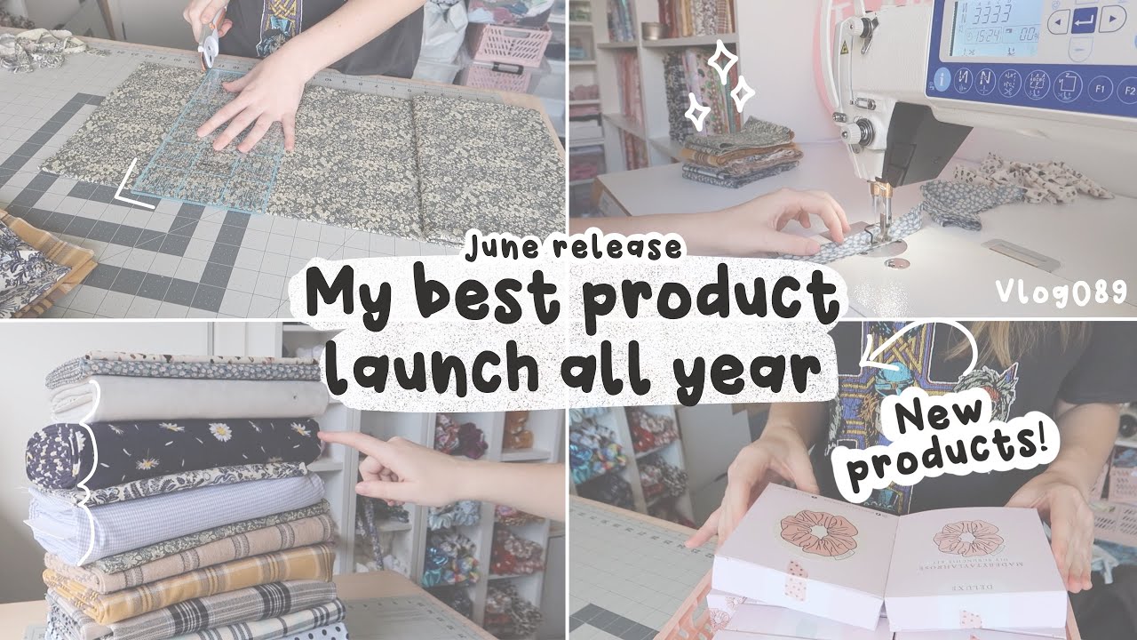 My best launch this year! June scrunchie and headband release - Making winter products studio VLOG89