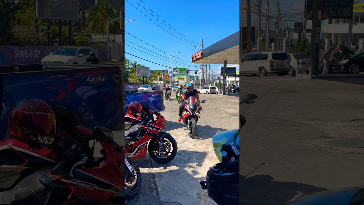 Boasy Bikers Gas Station Takeover 🥵🥵 #boasybikers #caribbeanbikelife #Jamaica
