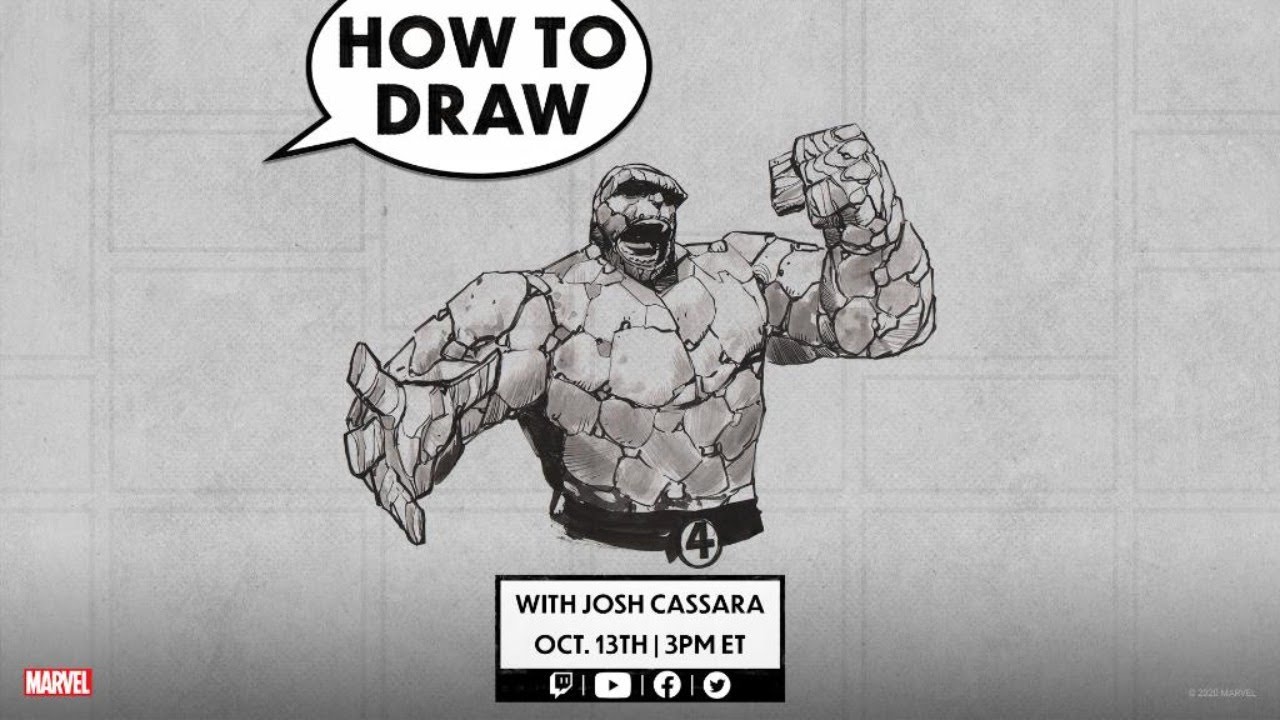 How to Draw THE THING w/ Joshua Cassara! | Marvel Live!