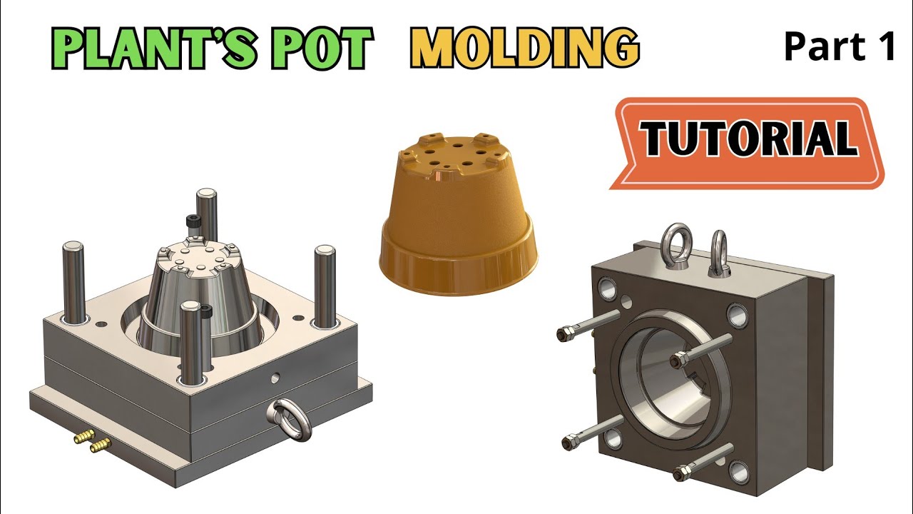 SOLIDWORKS MOLD DESIGN - Create Core cavity  -  plant's Pot 1/2
