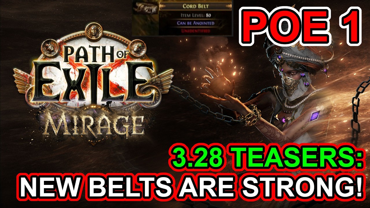 POE 1 News - The New Belts Are Incredible - Looks Like i86 Drops In T16 - Path of Exile Mirage